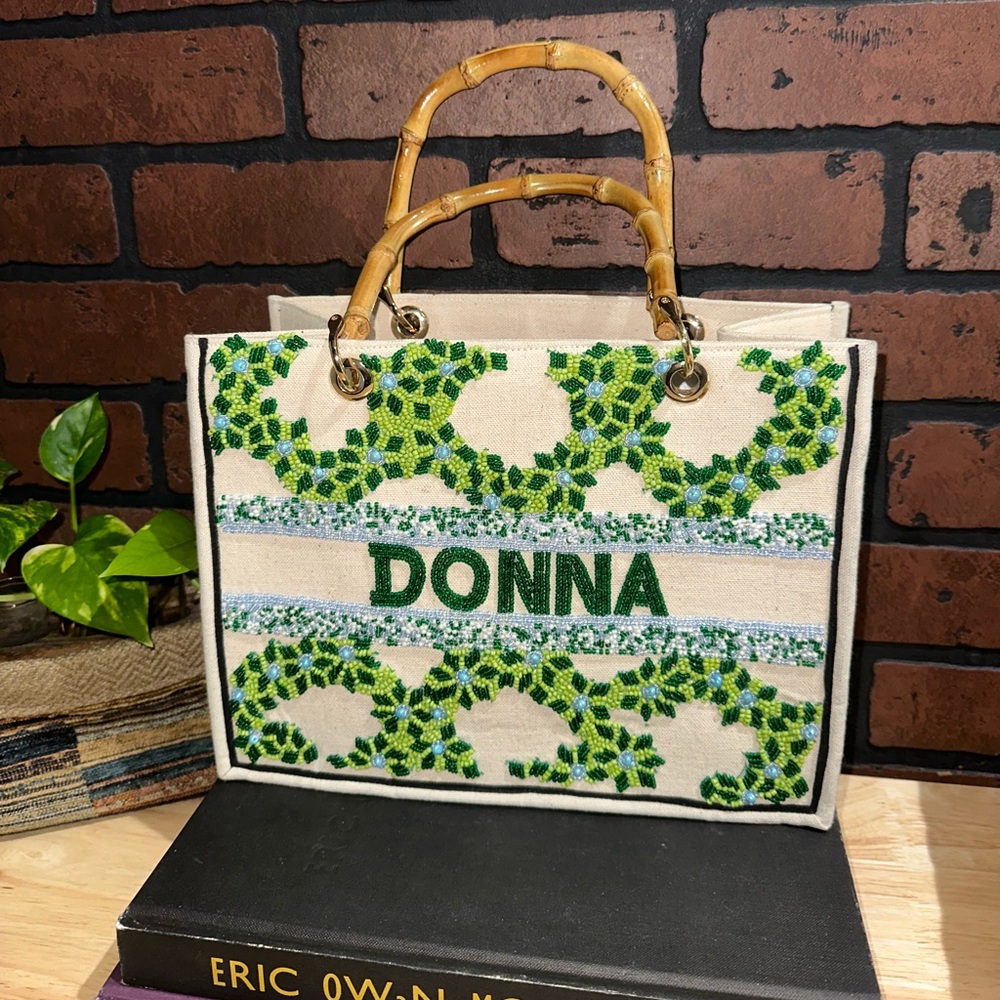 “Donna” Beaded tote